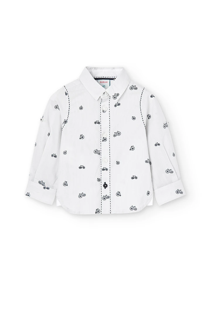 Chemise en popeline imprimée pour bébé