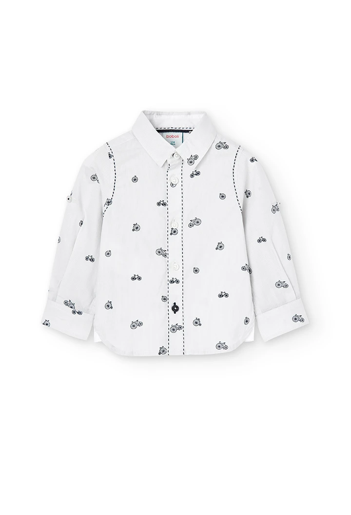 Poplin shirt printed for baby