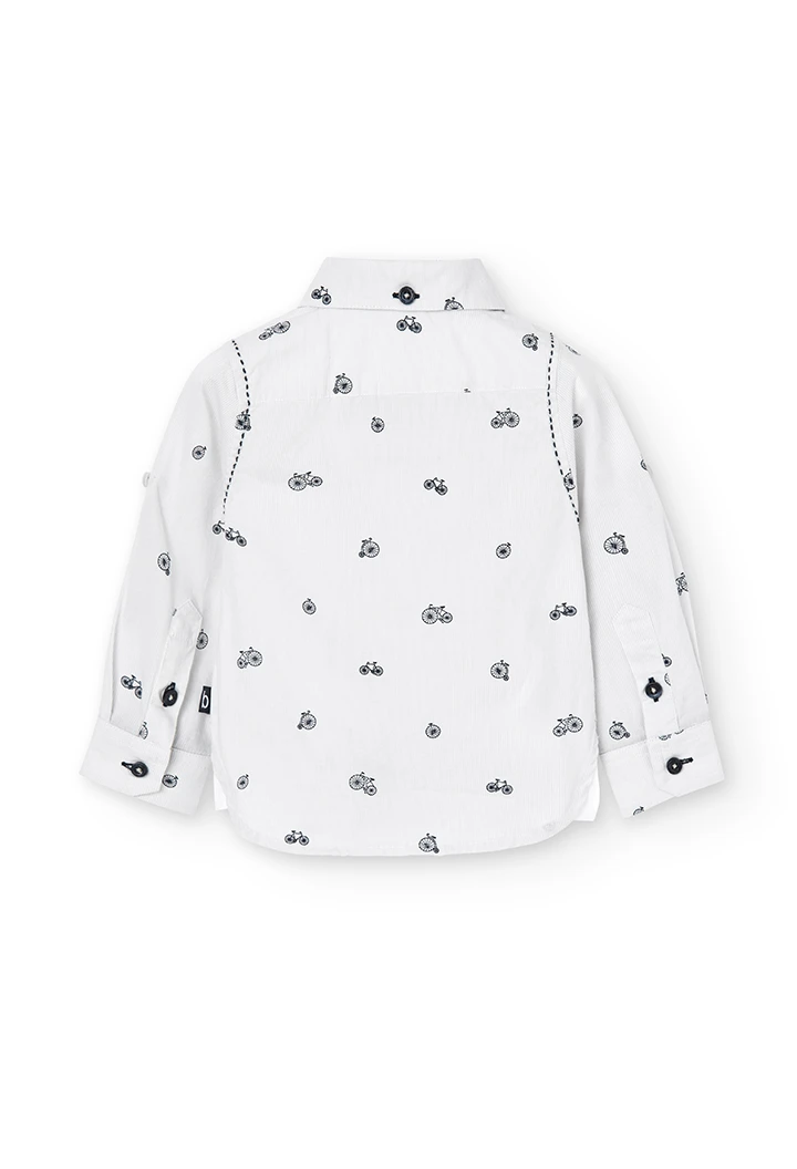 Poplin shirt printed for baby