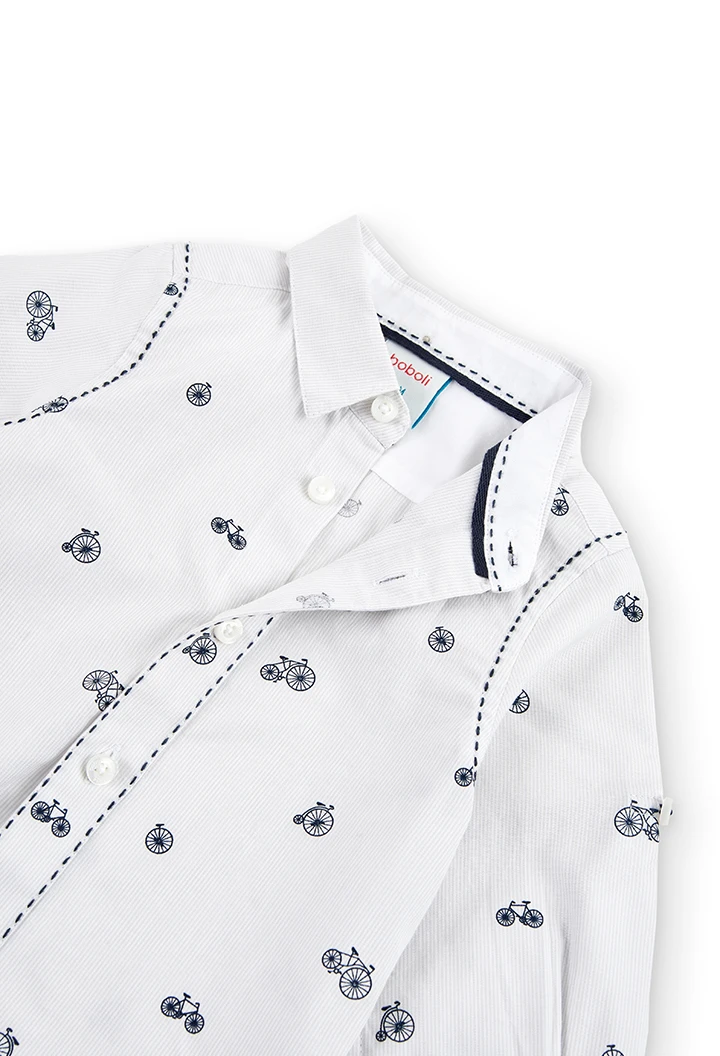 Camisa popelín estampada de nadó