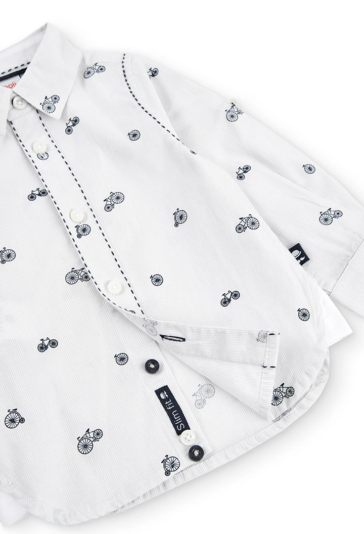 Camisa popelín estampada de nadó