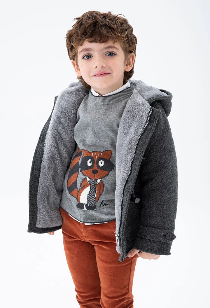 Knitwear pullover for baby boy -BCI