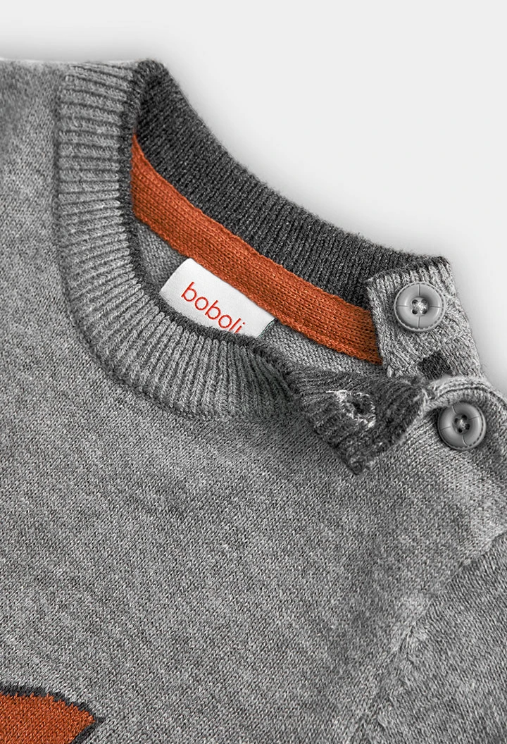 Jersey tricotosa de bebé niño gris vigora -BCI