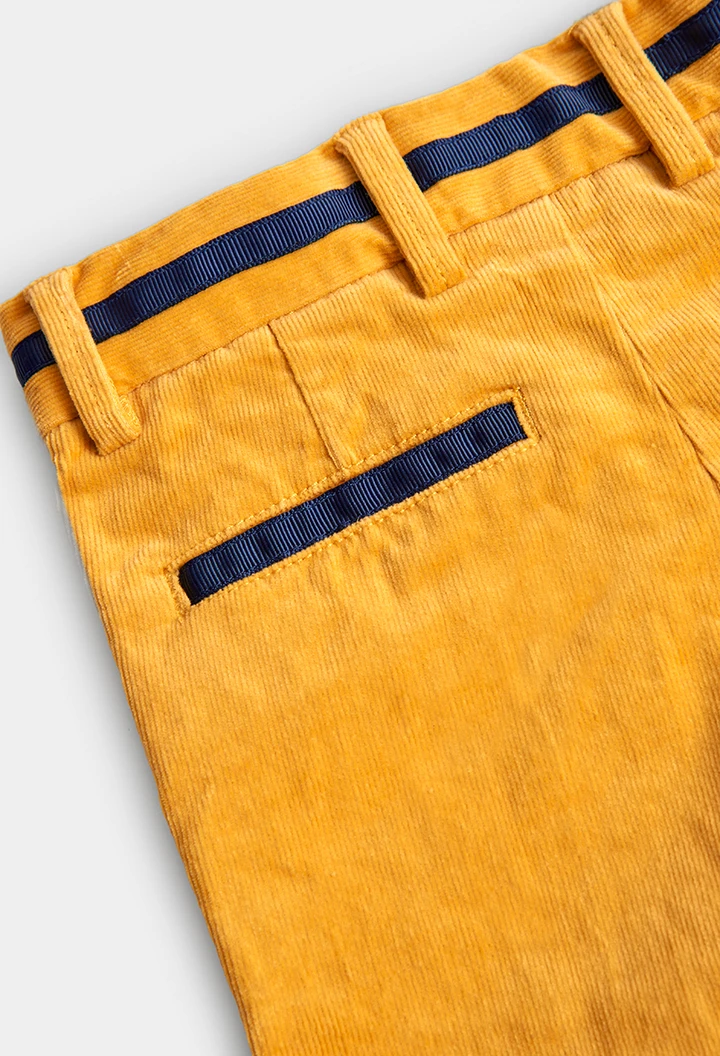 Microcorduroy trousers for baby boy -BCI