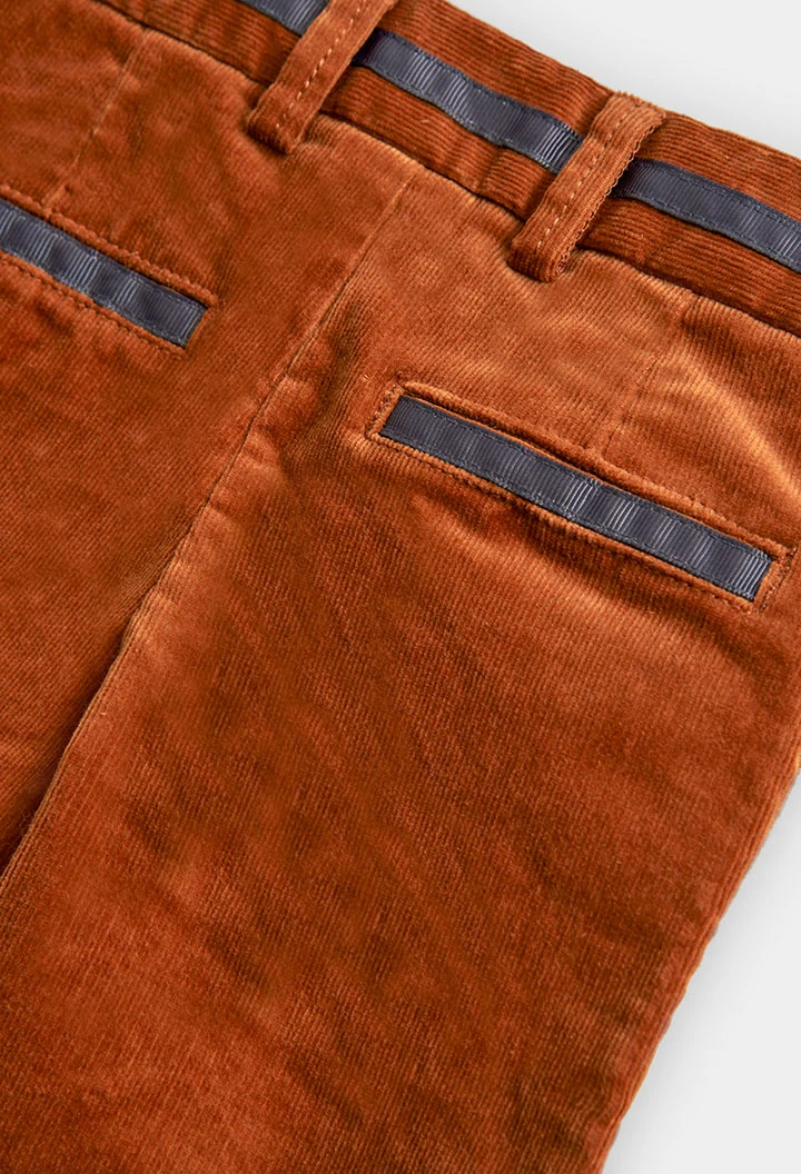 Pantalón micropana elástica de bebé niño cobre -BCI