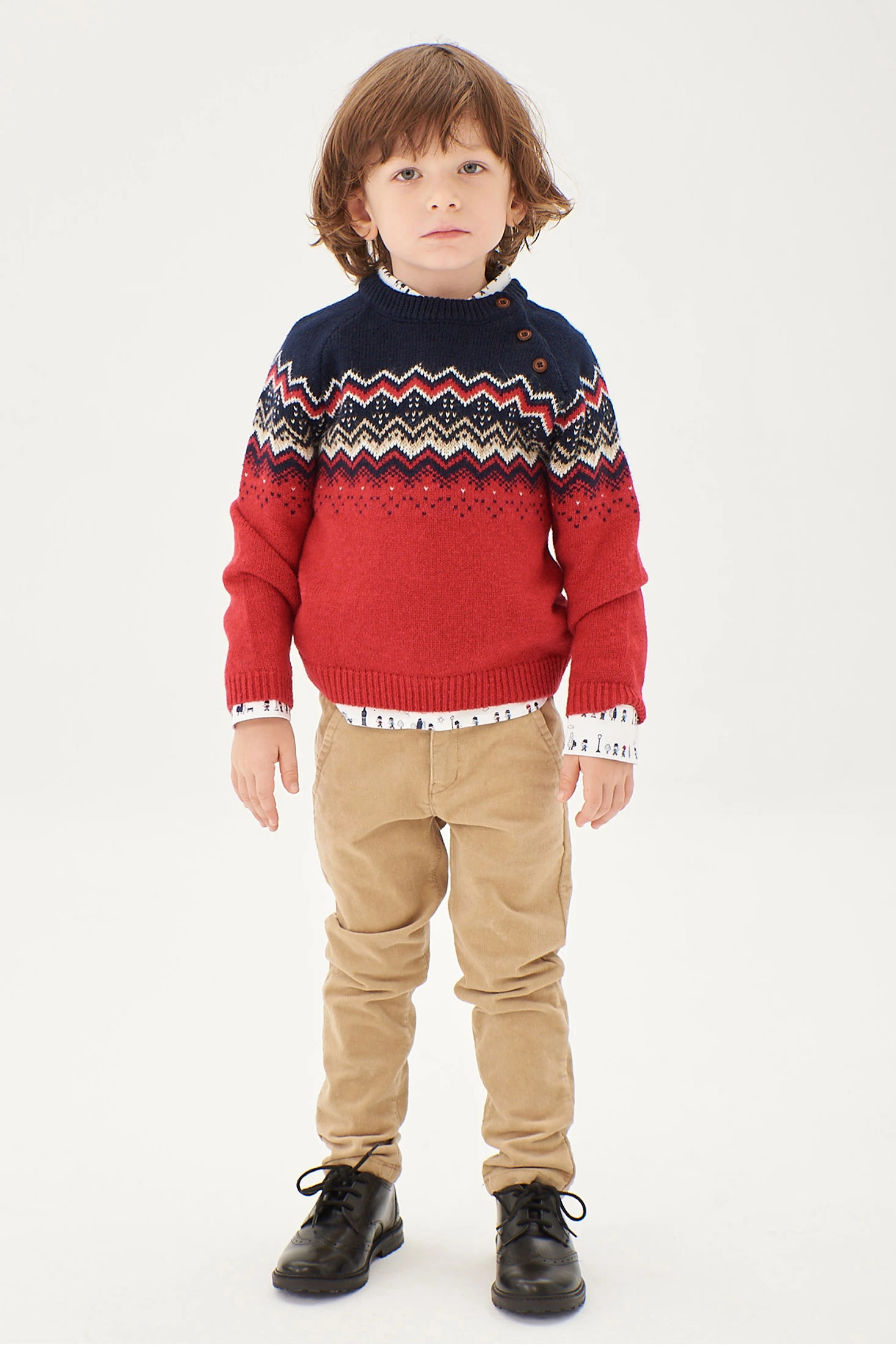 Knitwear pullover jacquard for baby boy