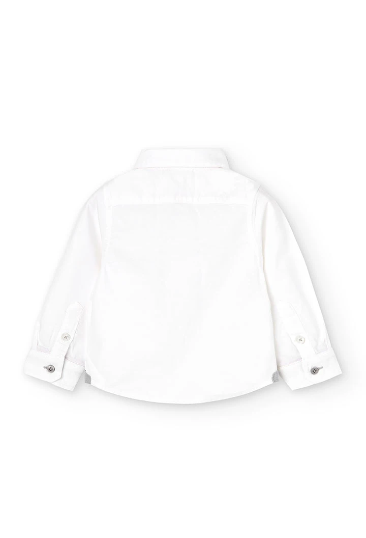 Camisa oxford manga comprida do bébé -BCI