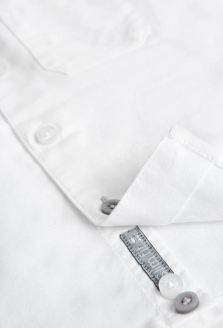 Camisa oxford manga comprida do bébé -BCI