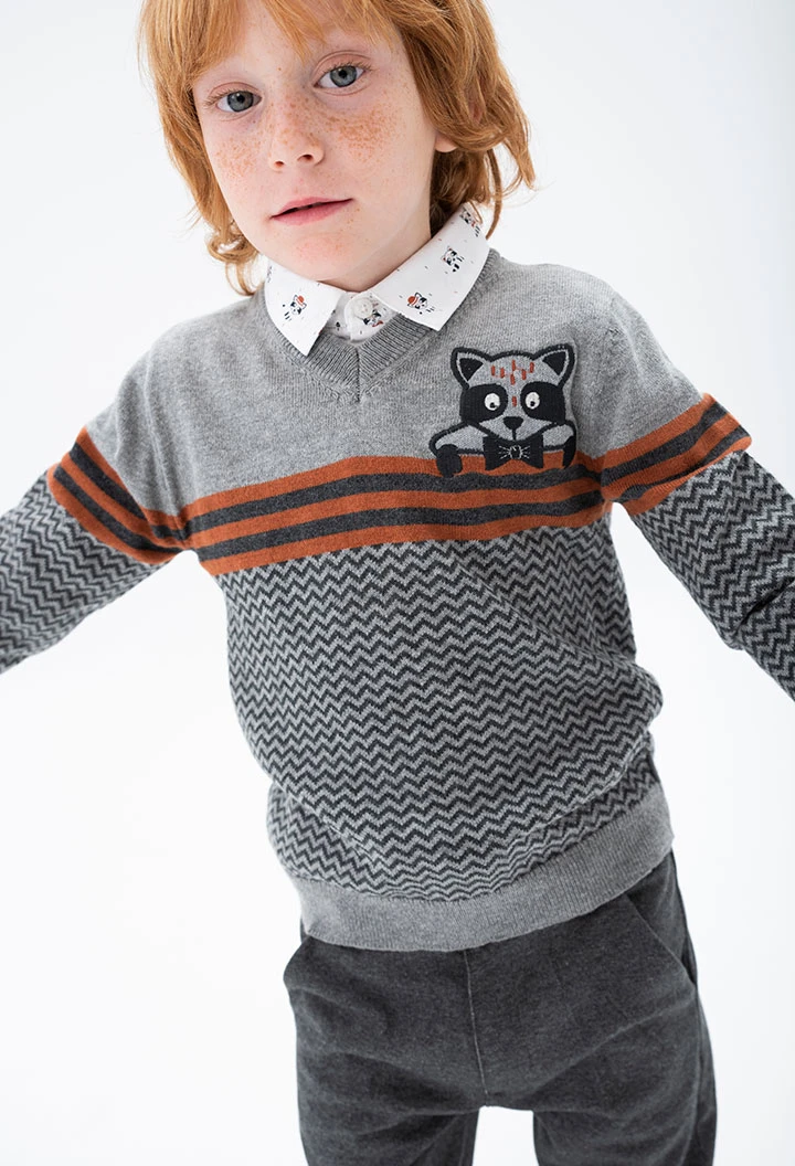Pullover tricot para o bebé menino -BCI