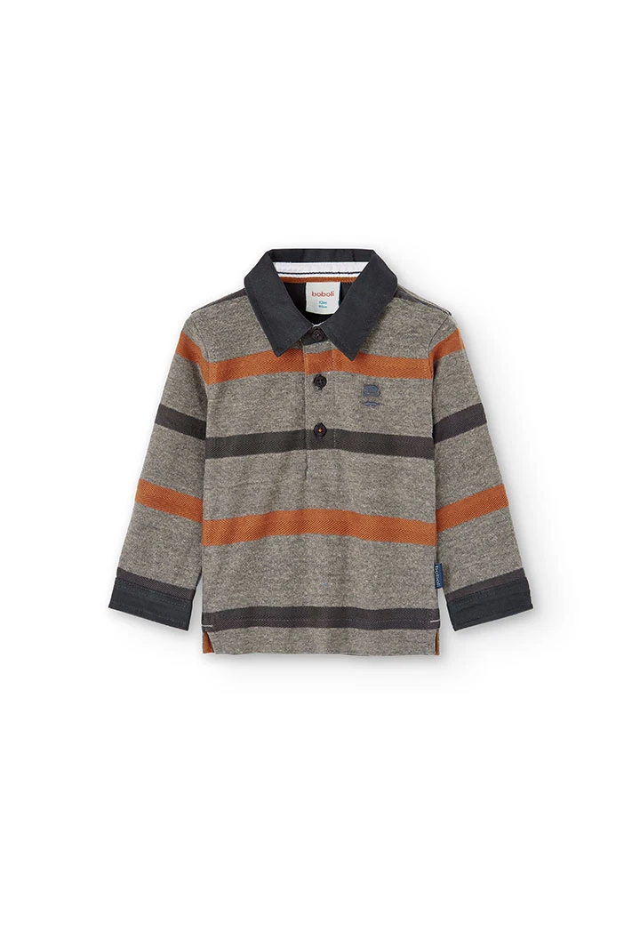 Knit polo striped for baby boy -BCI