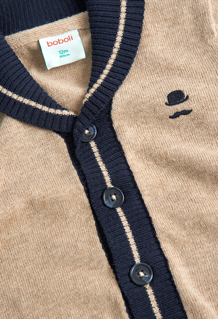 Knitwear jacket for baby boy -BCI