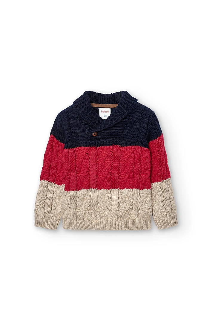 Pullover tricot para o bebé menino