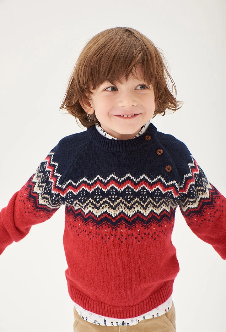 Pull en jaquard pour bébé garçon