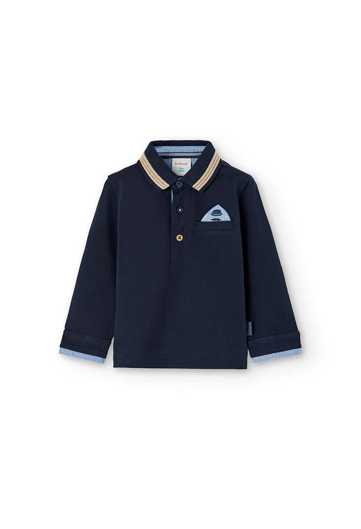 Polo bi matiere pour bébé garçon -BCI