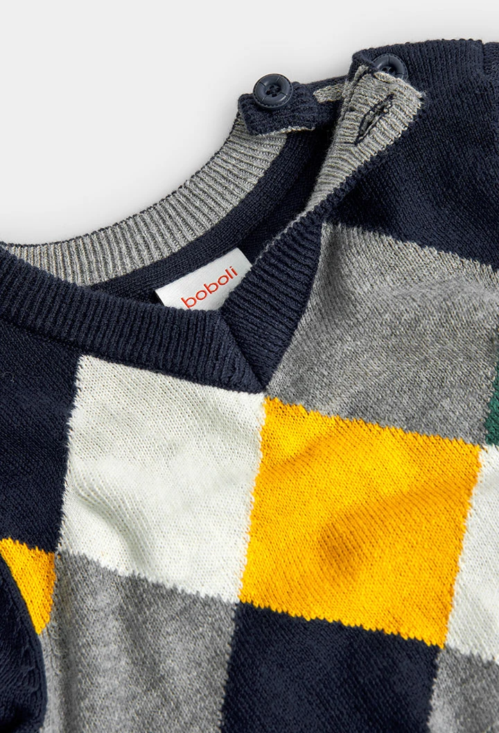 Jersey tricotosa de bebé niño "rombos" -BCI