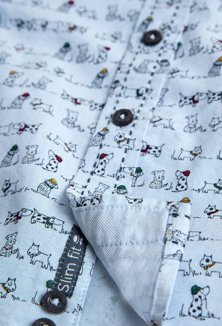 Camisa oxford manga larga de bebé -BCI