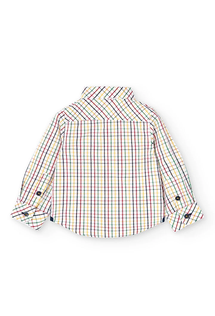 Camisa popelín cuadros de bebé niño multicolor -BCI