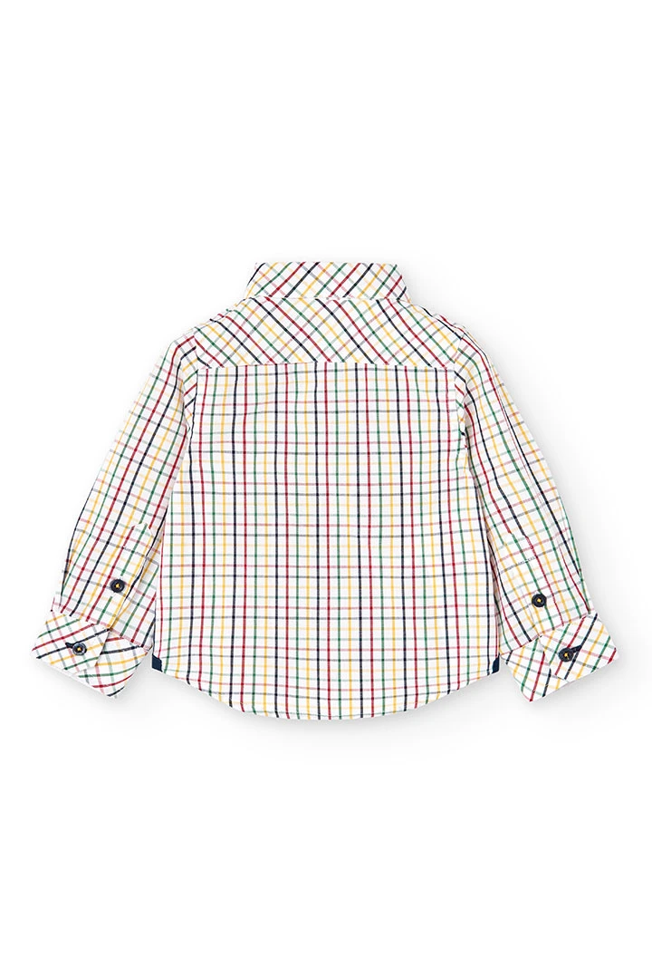 Chemise en popeline a carreaux pour bébé garçon -BCI