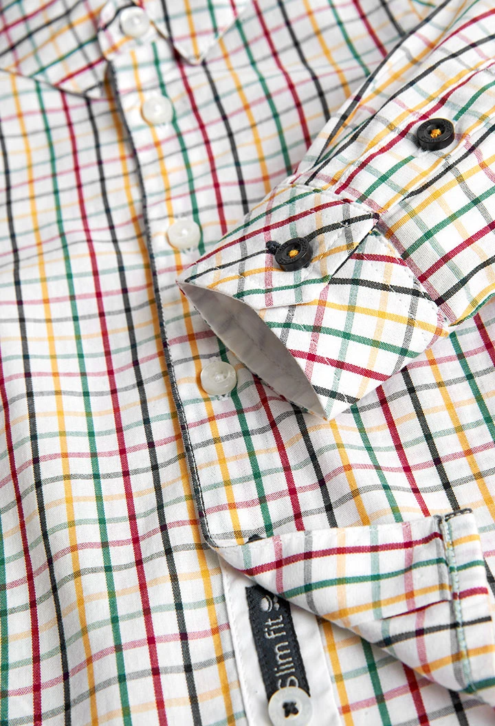 Camisa popelín cuadros de bebé niño multicolor -BCI