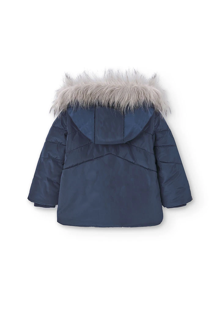 Technical fabric parka for baby boy