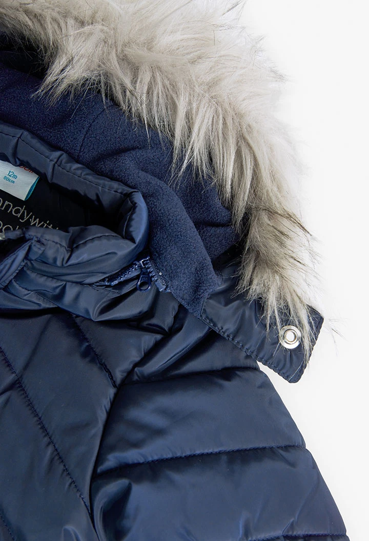 Parka en toile technique pour bébé garçon
