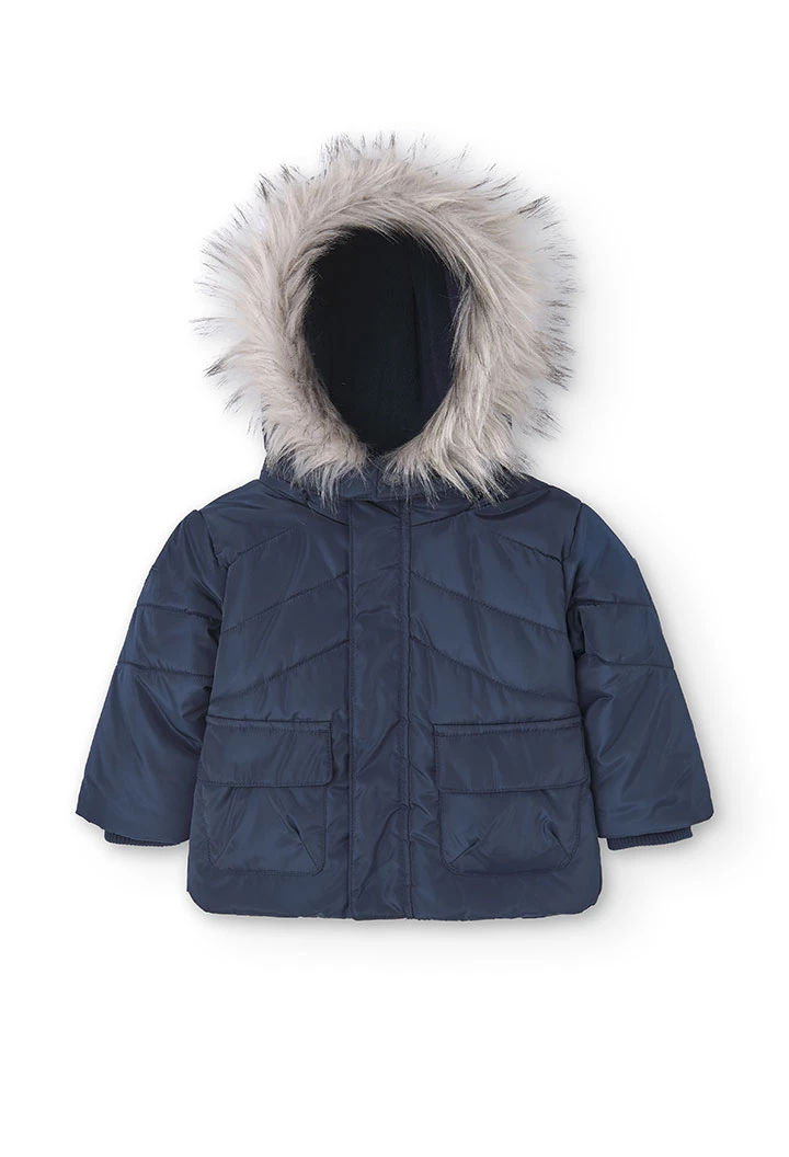 Parka en toile technique pour bébé garçon