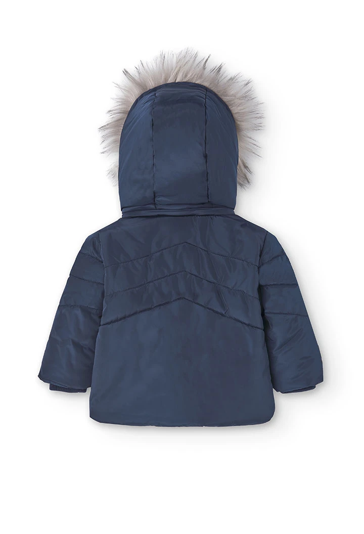 Technical fabric parka for baby boy