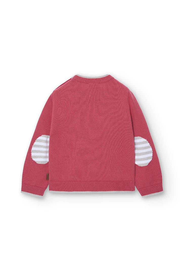 Pull tricoté orange pour bébé garçon