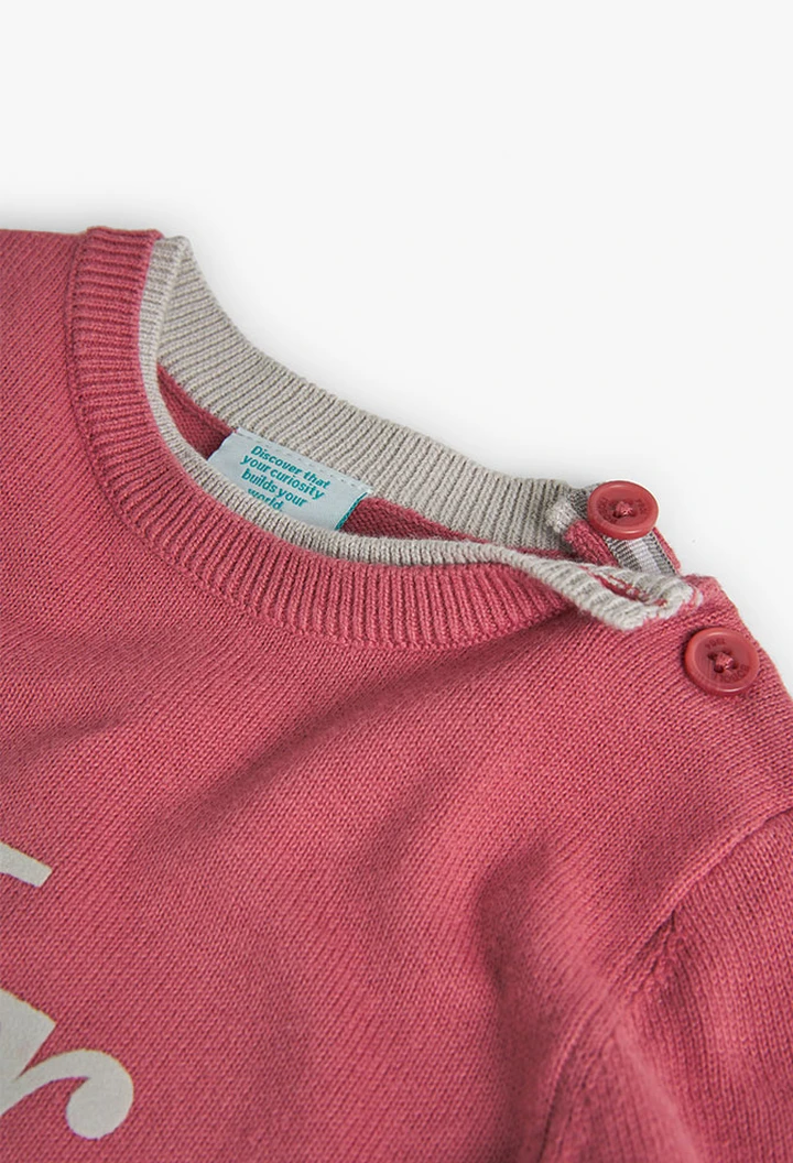 Pull tricoté orange pour bébé garçon