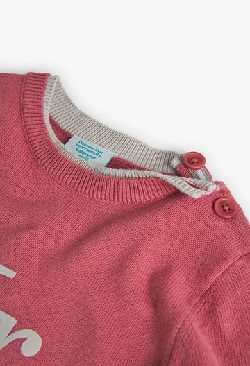 Tricotage-Pullover für Baby-Jungen, in Farbe Orange