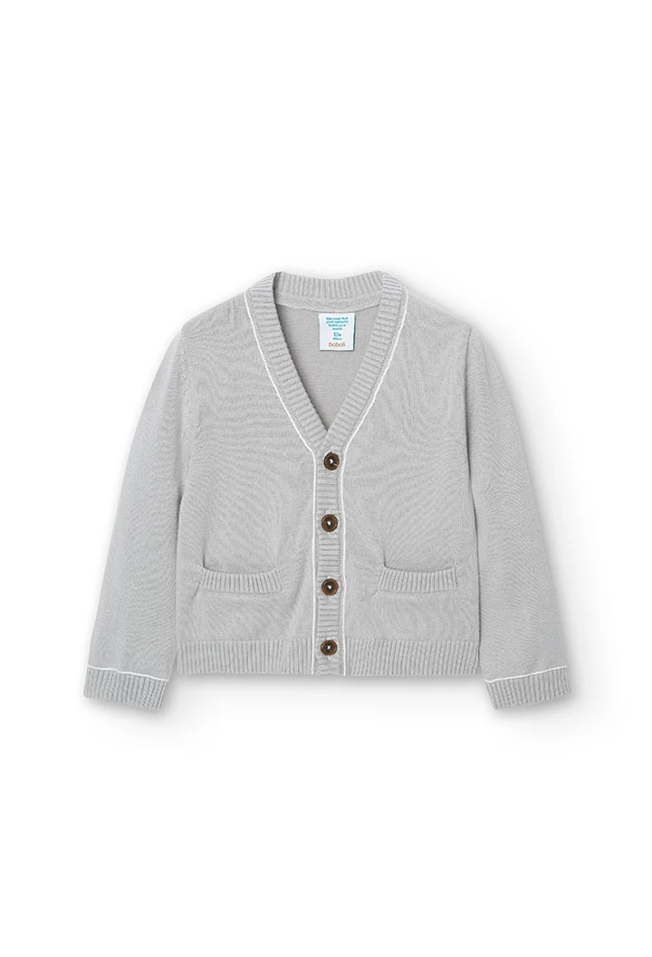 Veste tricotée beige pour bébé garçon
