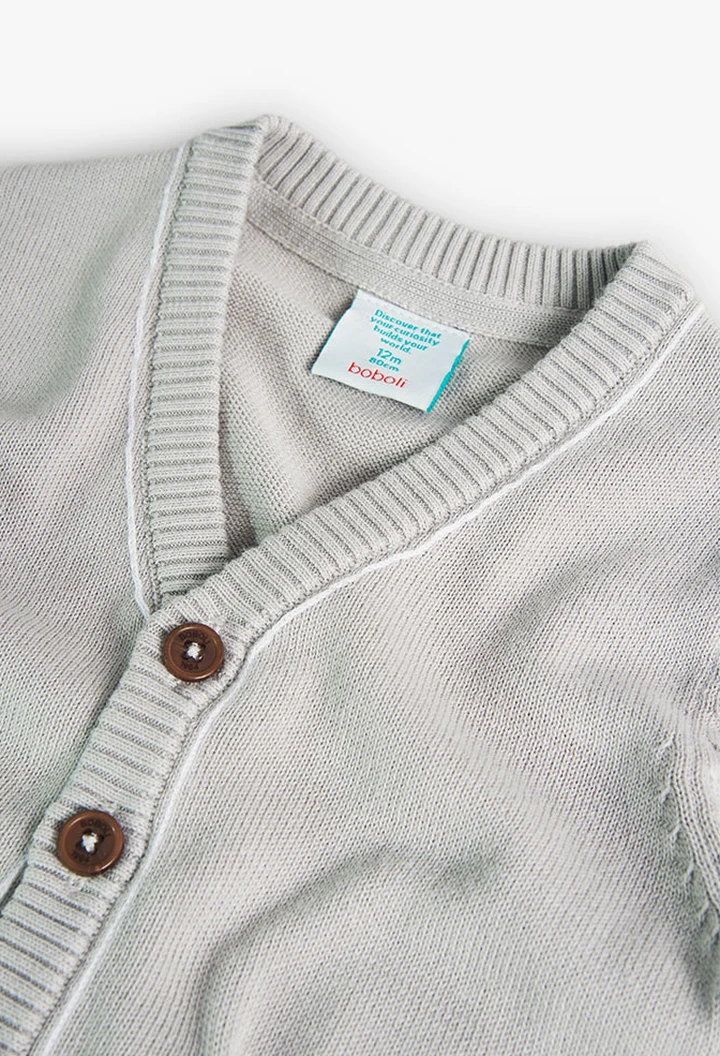 Veste tricotée beige pour bébé garçon