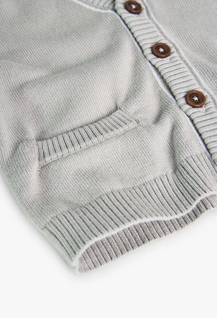 Veste tricotée beige pour bébé garçon