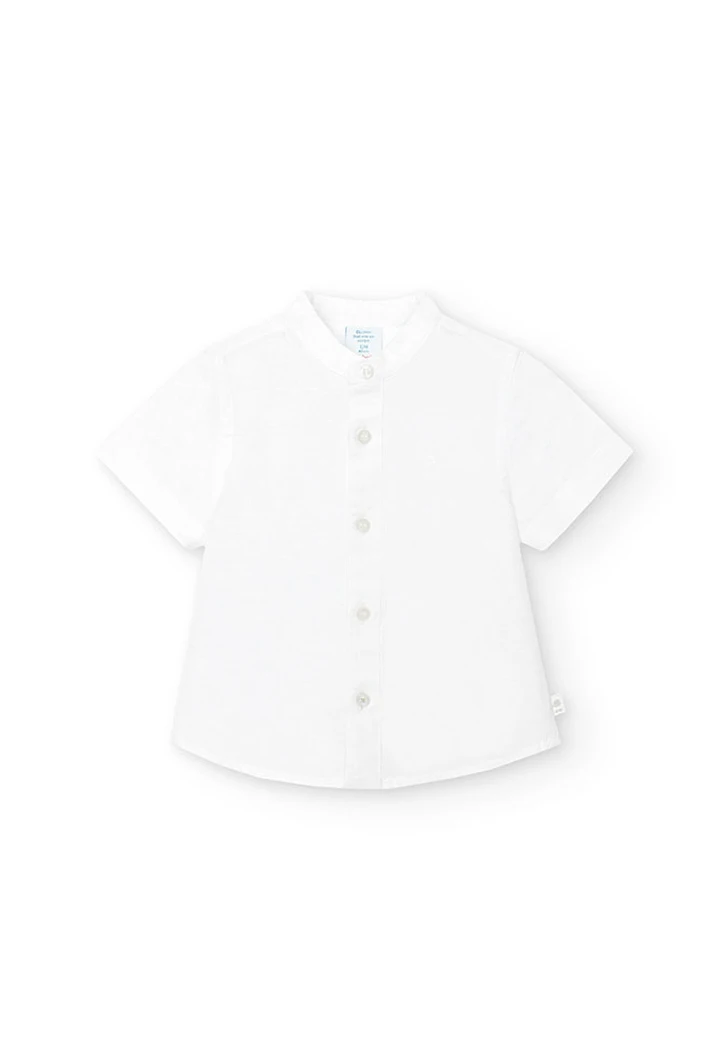 Chemise en lin blanche pour bébé garçon