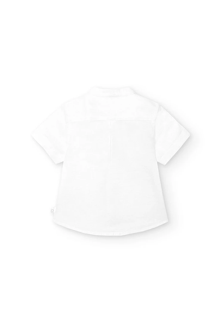 Chemise en lin blanche pour bébé garçon
