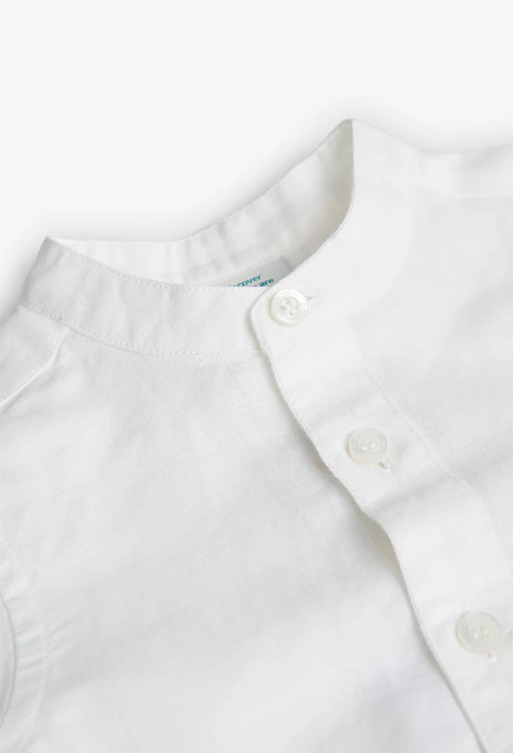 Chemise en lin blanche pour bébé garçon