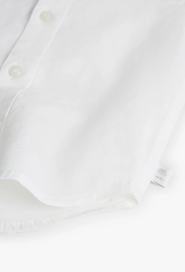 Chemise en lin blanche pour bébé garçon