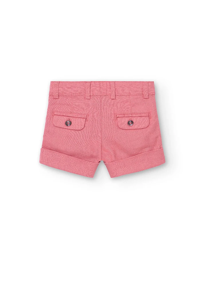 Bermuda en lin pour bébé garçon couleur orange