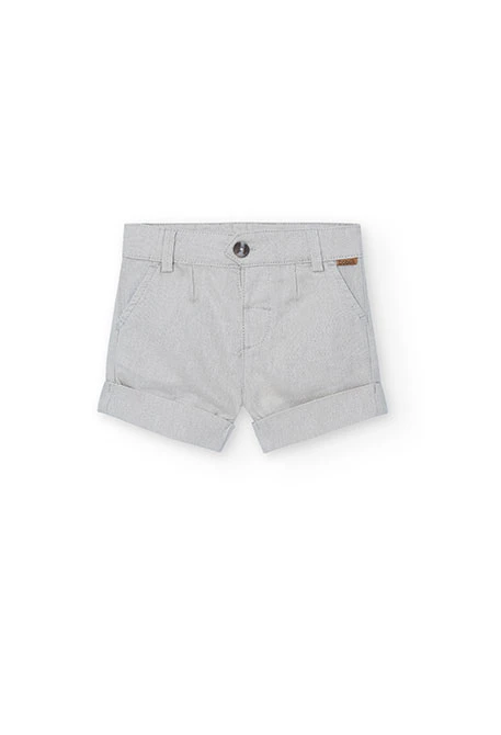 Leinen-Bermuda-Shorts, für Baby-Jungen, in  Farbe Beige