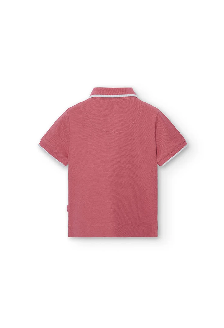 Polo piqué orange pour bébé garçon