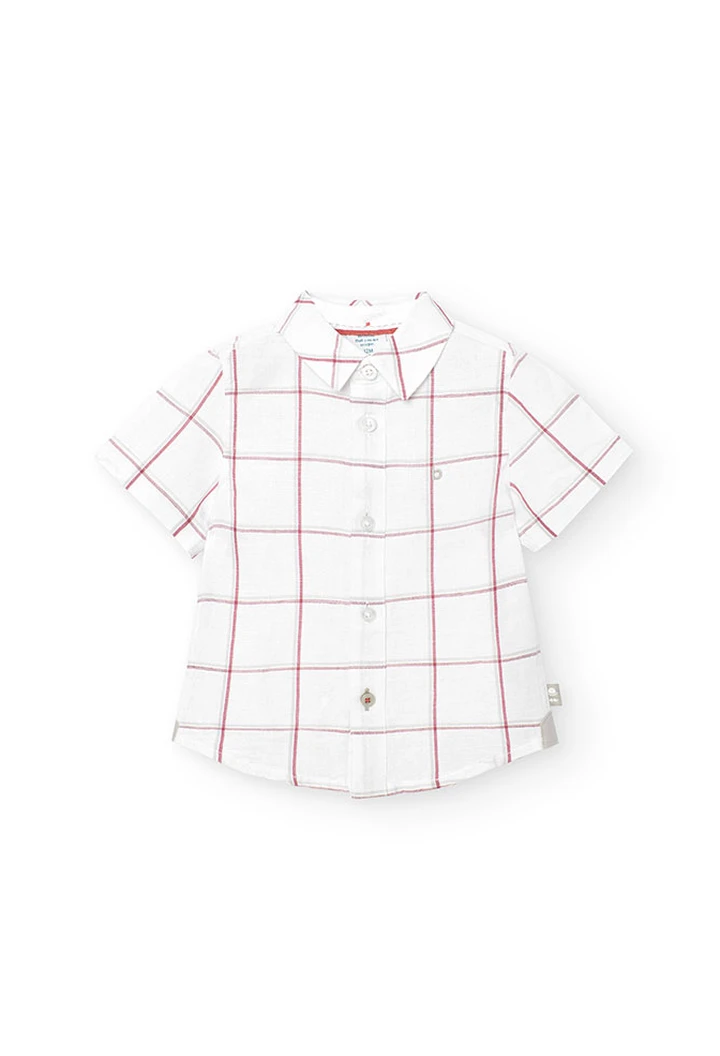 Chemise à carreaux en lin pour bébé garçon