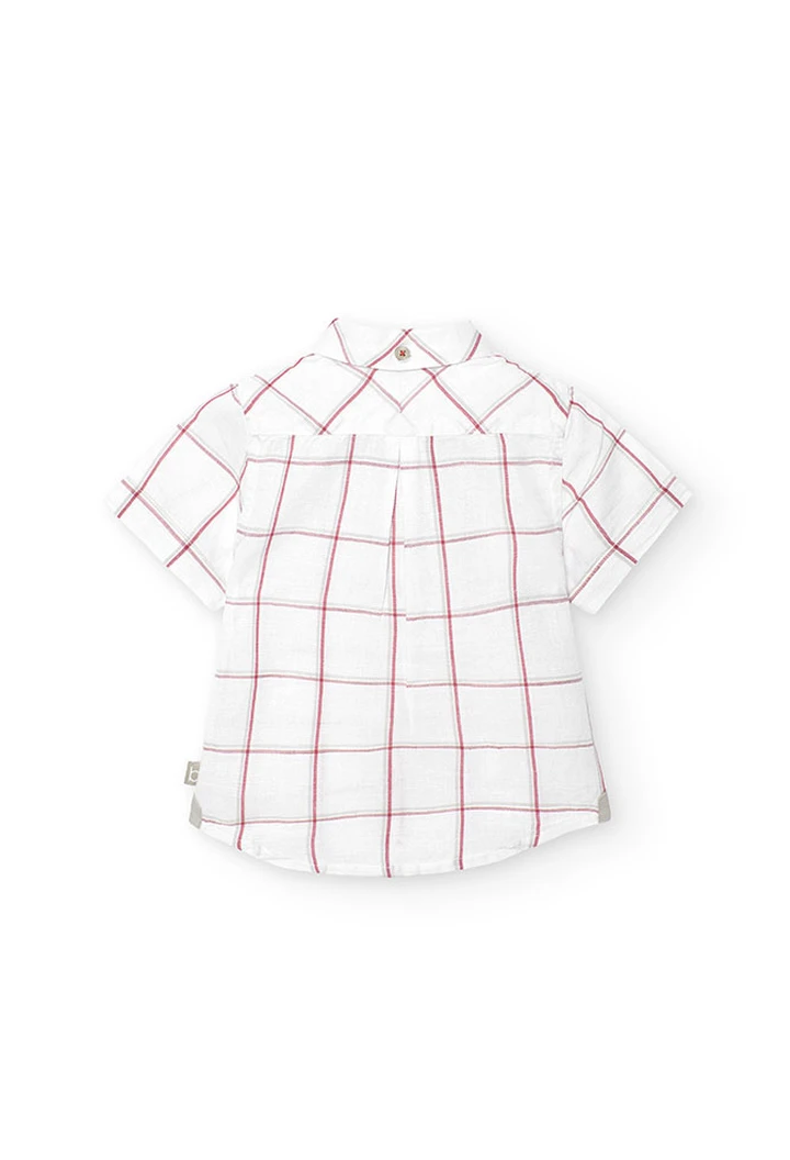 Chemise à carreaux en lin pour bébé garçon