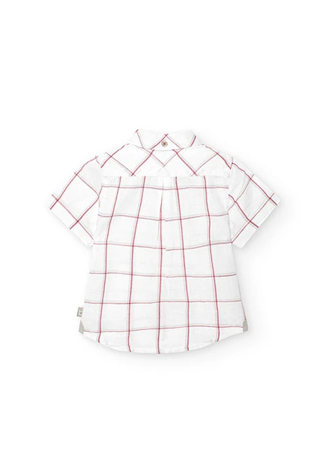 Baby boy's plaid linen shirt