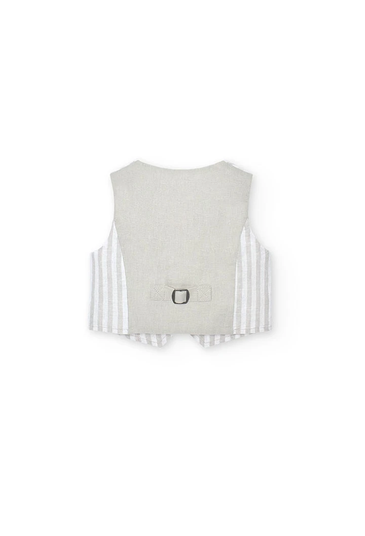 Gilet en lin rayé bébé garçon