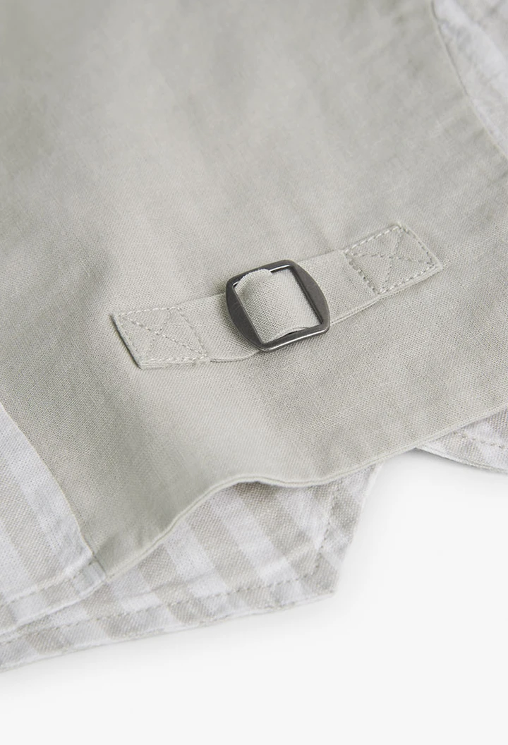 Gilet en lin rayé bébé garçon