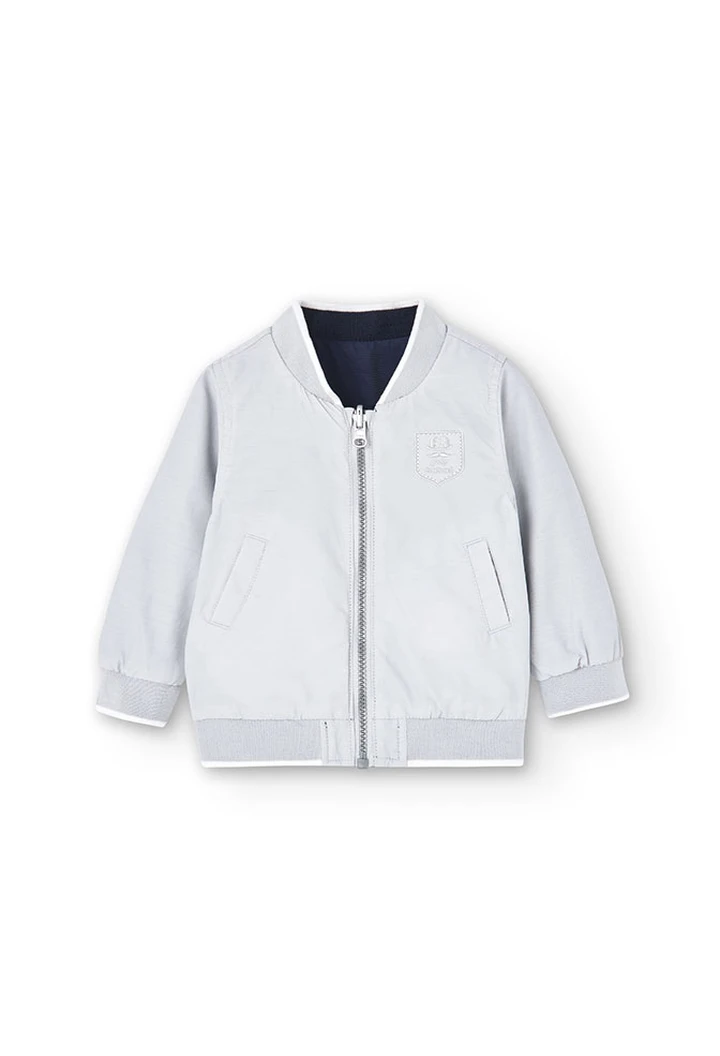 Veste réversible pour bébé garçon, bleu marine