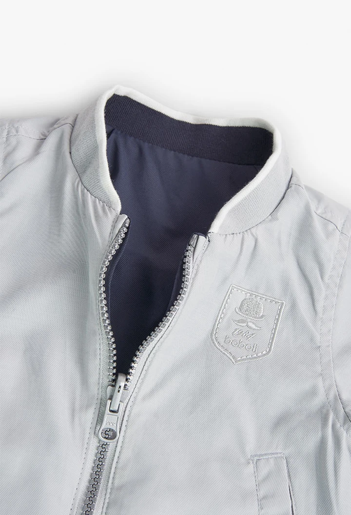 Veste réversible pour bébé garçon, bleu marine
