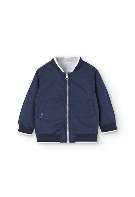 Baby boy's reversible jacket in navy blue