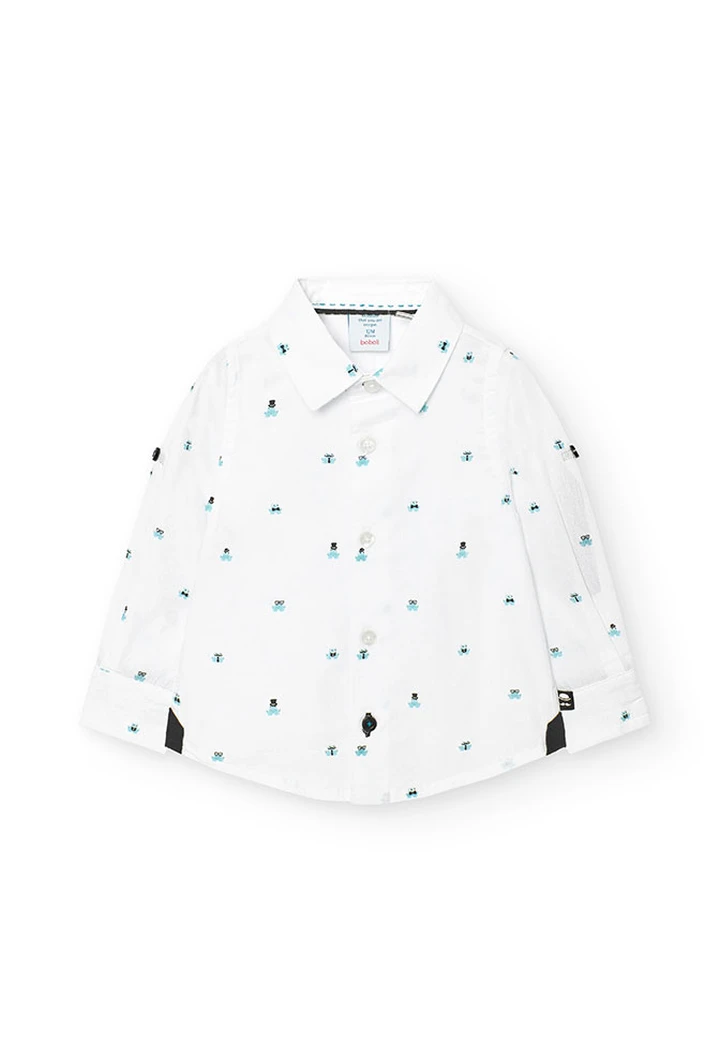 Chemise imprimée en popeline pour bébé garçon