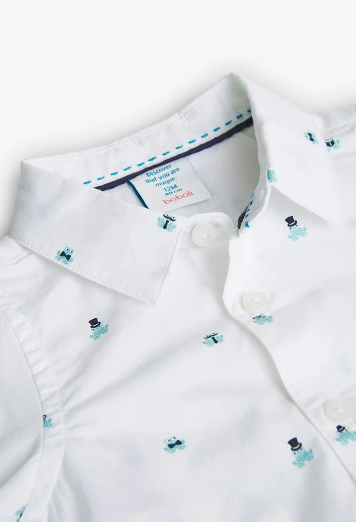 Chemise imprimée en popeline pour bébé garçon